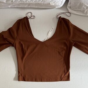 Lululemon Athletica Brown Crop Top